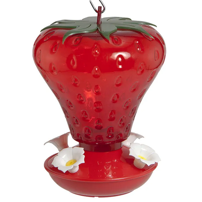 40 oz. Plastic Strawberry Hummingbird Feeder