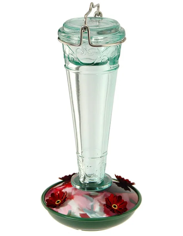 8 oz. Torchiere Glass Hummingbird Feeder
