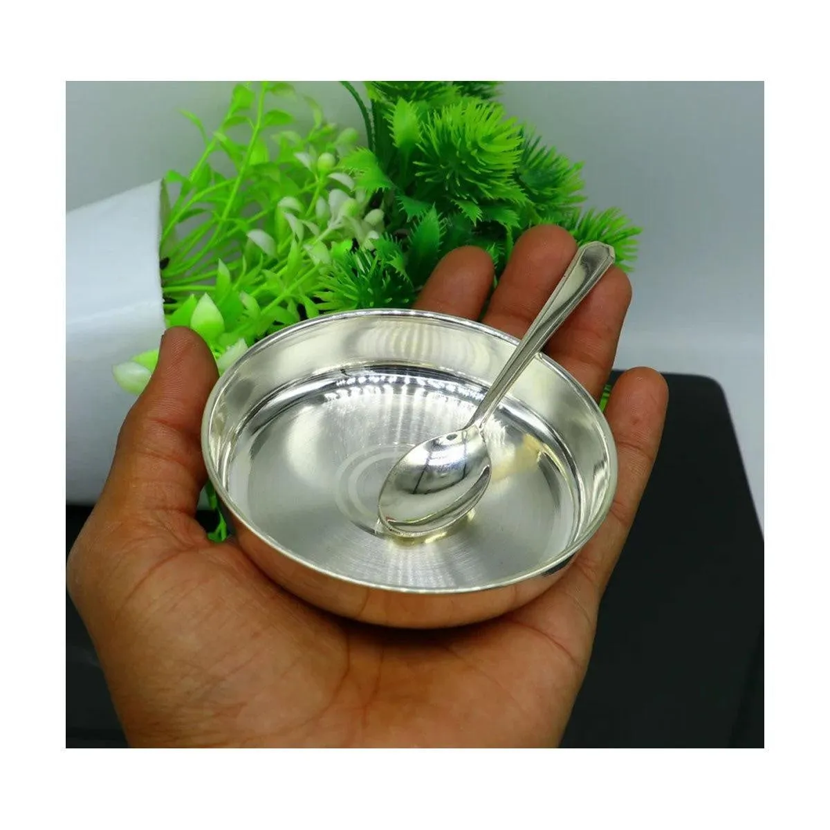 999 fine silver handmade plate or tray, best baby gifting food serving plate, silver utensils, silver vessel