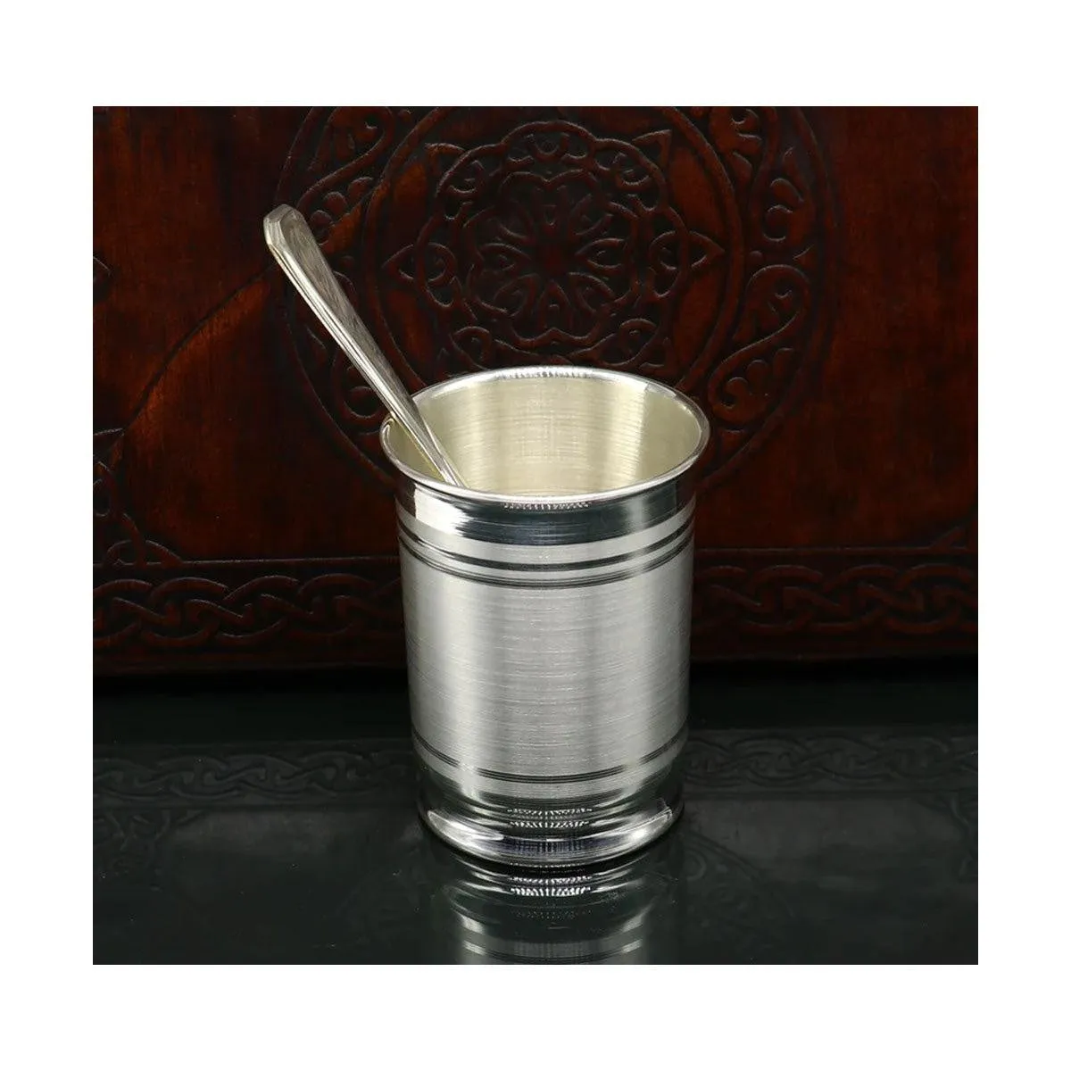 999 pure silver Water/milk tumbler, silver vessel, silver baby set utensils, silver puja article