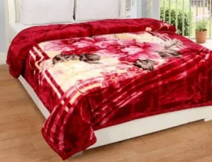 ALCITIC Home 1 Luxurious Celerrio Warm Mink Blanket Double Bed for Winters. Red Color (90 x 90 Inches). Best Color...