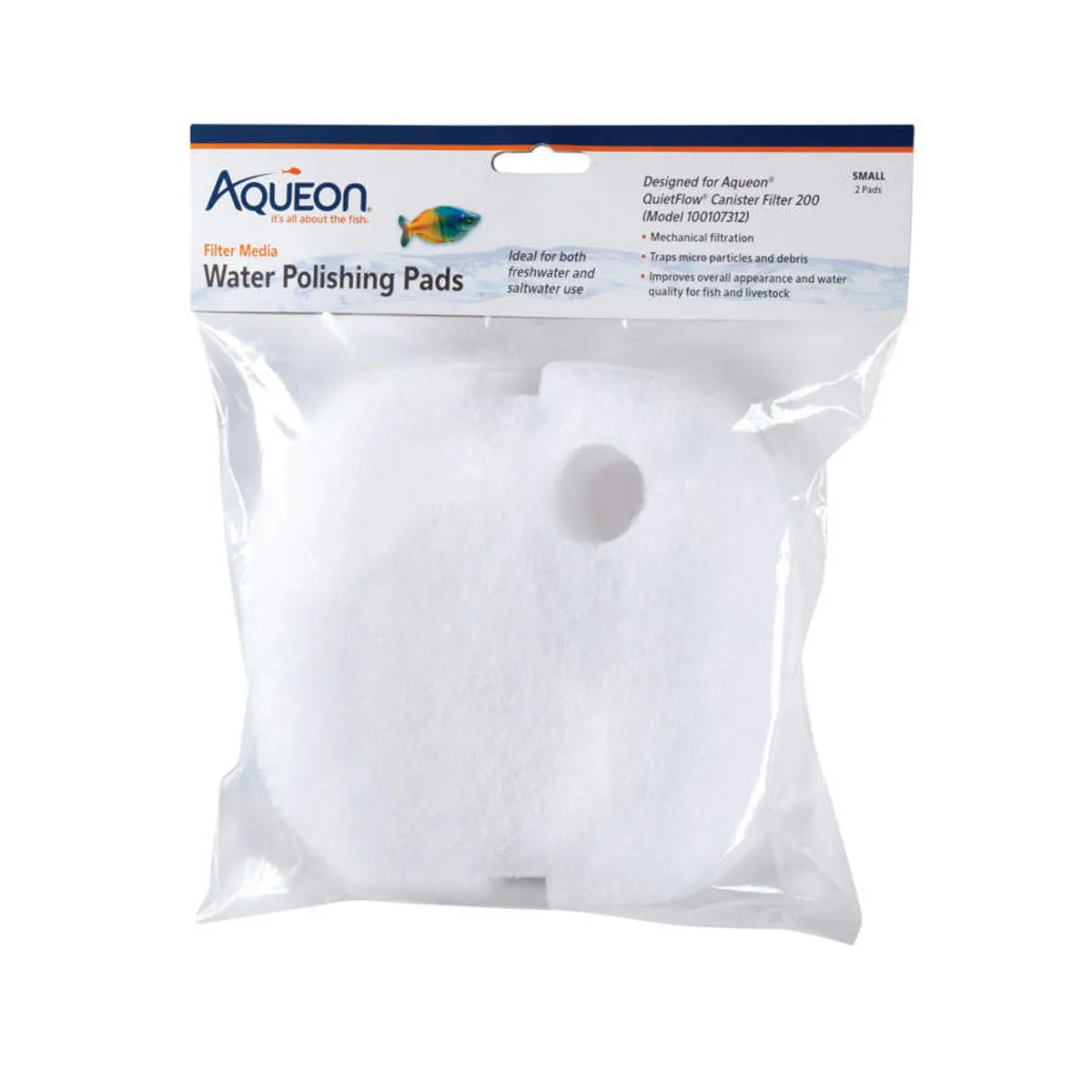 Aqueon QuietFlow Water Polishing Pads Small 2 pack