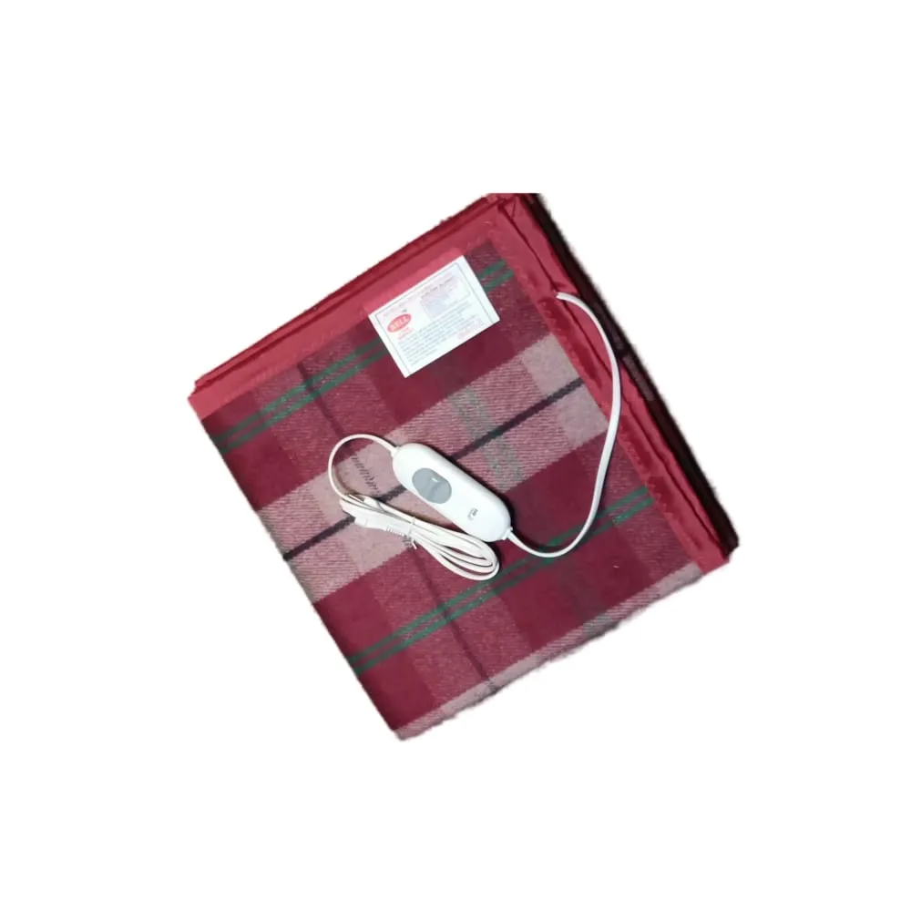 Bell electric blankets for Single Bed - Heating Bed Warmer with 4 Heat Settings - Shock Proof with Low Power Consumption- Size (150cms x 80cms) Multicolored, Wool