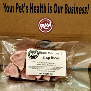 Bison Marrow Soup 1 inch Dog Bones