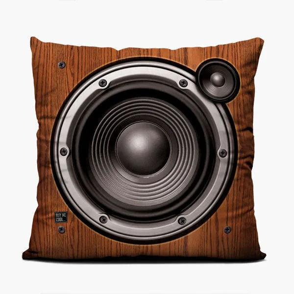 Boombox Set Wood - Throw Pillow