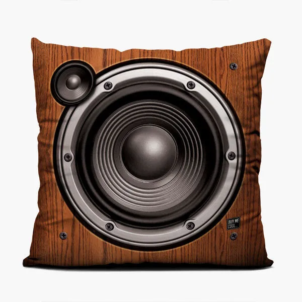Boombox Set Wood - Throw Pillow