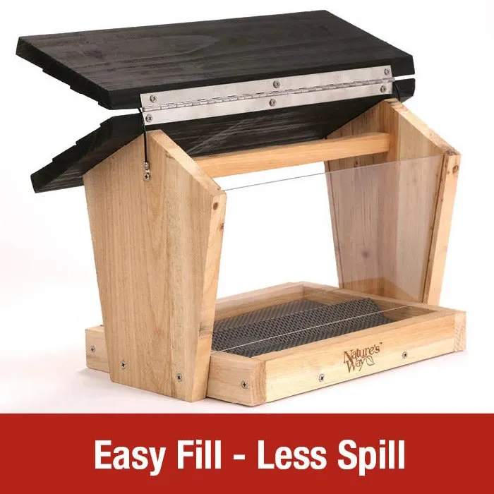 Cedar 6 QT Hopper Bird Feeder with Suet