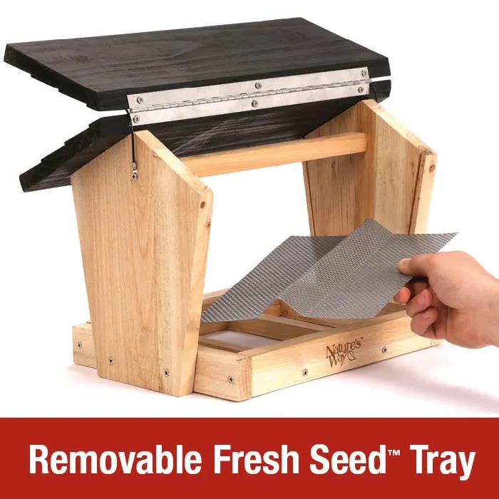 Cedar 6 QT Hopper Bird Feeder with Suet