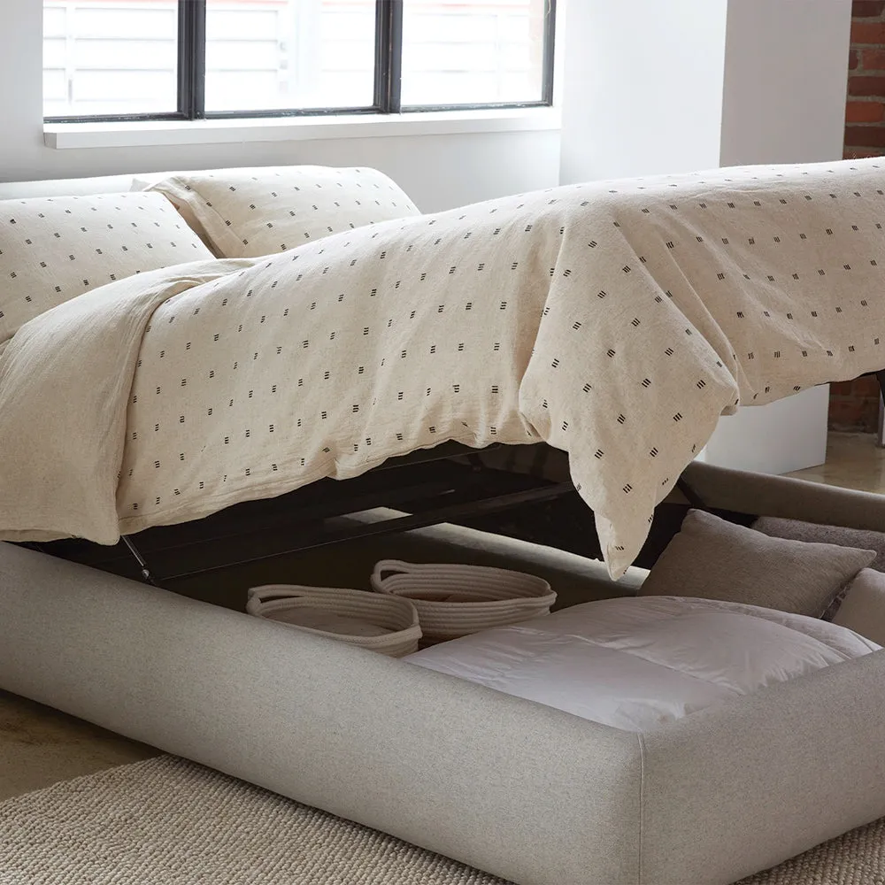 Cello Upholstered Storage Bed - Leather
