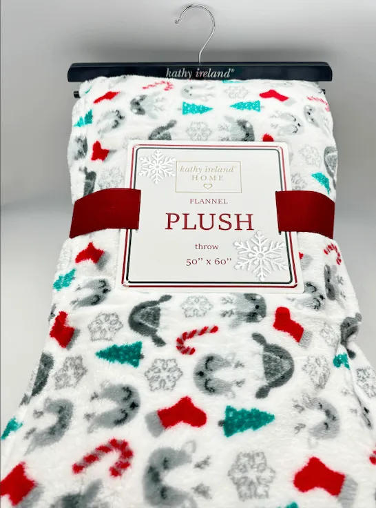 CHRISTMAS CHEER PLUSH THROW BLANKETS by Kathy Ireland