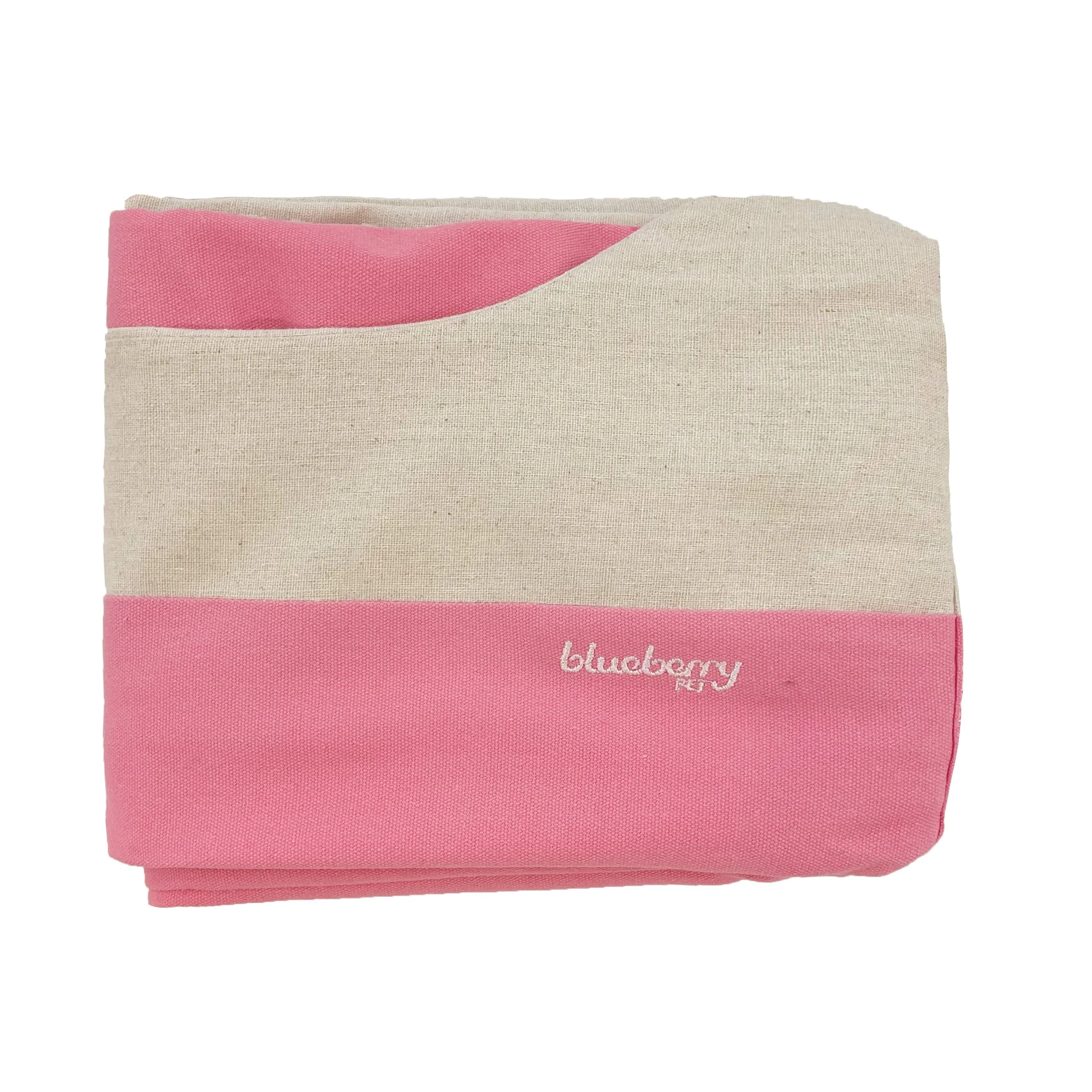 Color-block Linen Blend Dog Bed Cover
