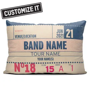 Concert Ticket - Retro - Throw Pillow