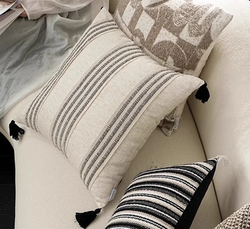 Contemporary Modern Sofa Pillows for Bedroom, Simple Decorative Throw Pillows, Large Throw Pillow for Interior Design, Large Square Modern Throw Pillows for Couch