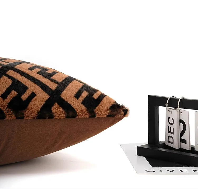 Decorative Pillow Covers, Brown Modern Pillows for Couch, Abstract Decorative Throw Pillows for Living Room, Large Modern Sofa Pillow Cases