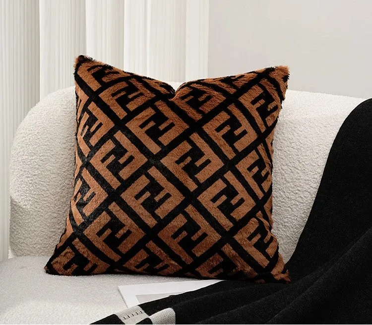 Decorative Pillow Covers, Brown Modern Pillows for Couch, Abstract Decorative Throw Pillows for Living Room, Large Modern Sofa Pillow Cases