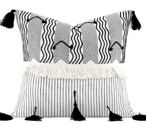 Decorative Throw Pillows for Bedroom, Large Throw Pillow for Interior Design, Ethnic Square Modern Throw Pillows for Couch, Contemporary Modern Sofa Pillows