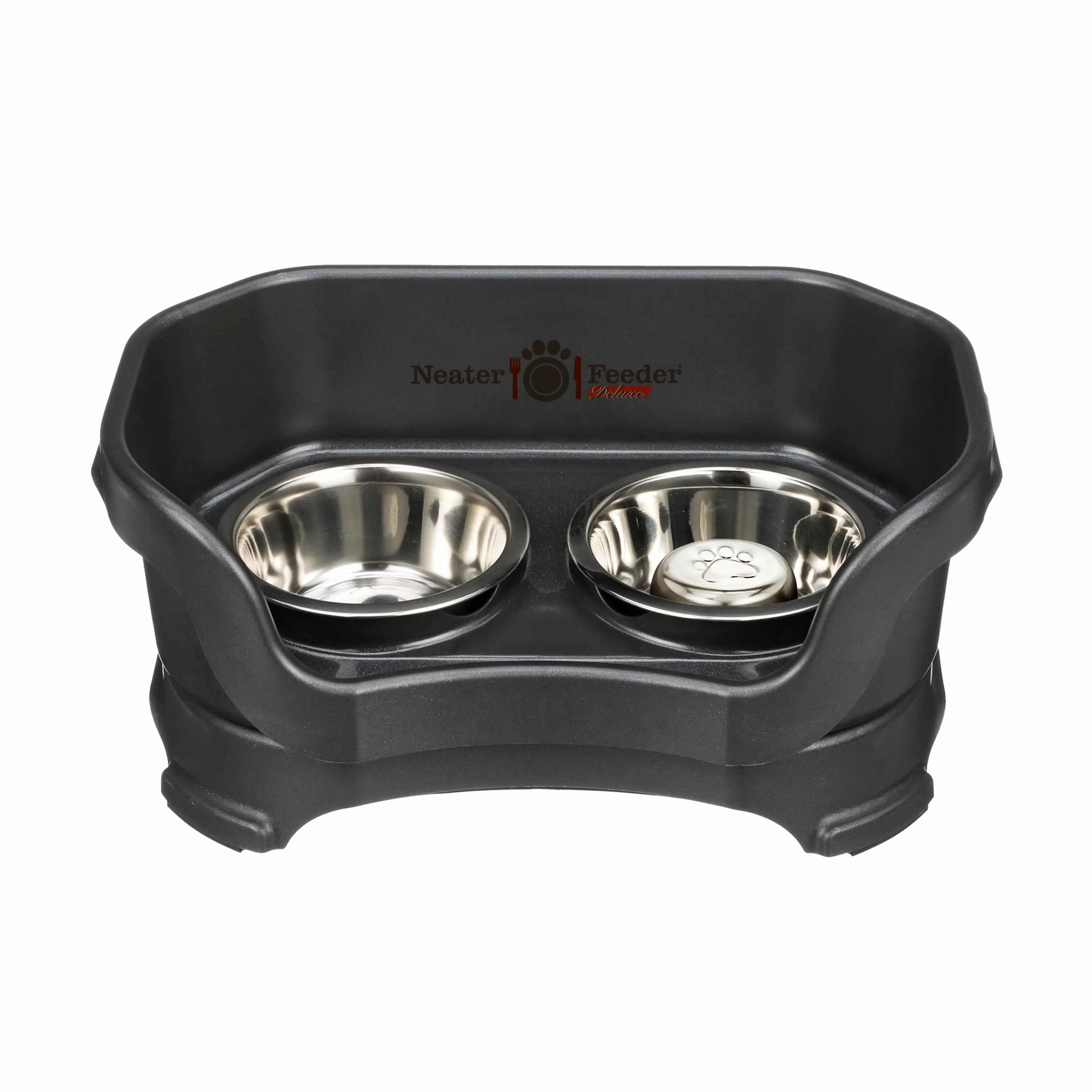 DELUXE Neater Feeder with Stainless Steel Slow Feed Bowl