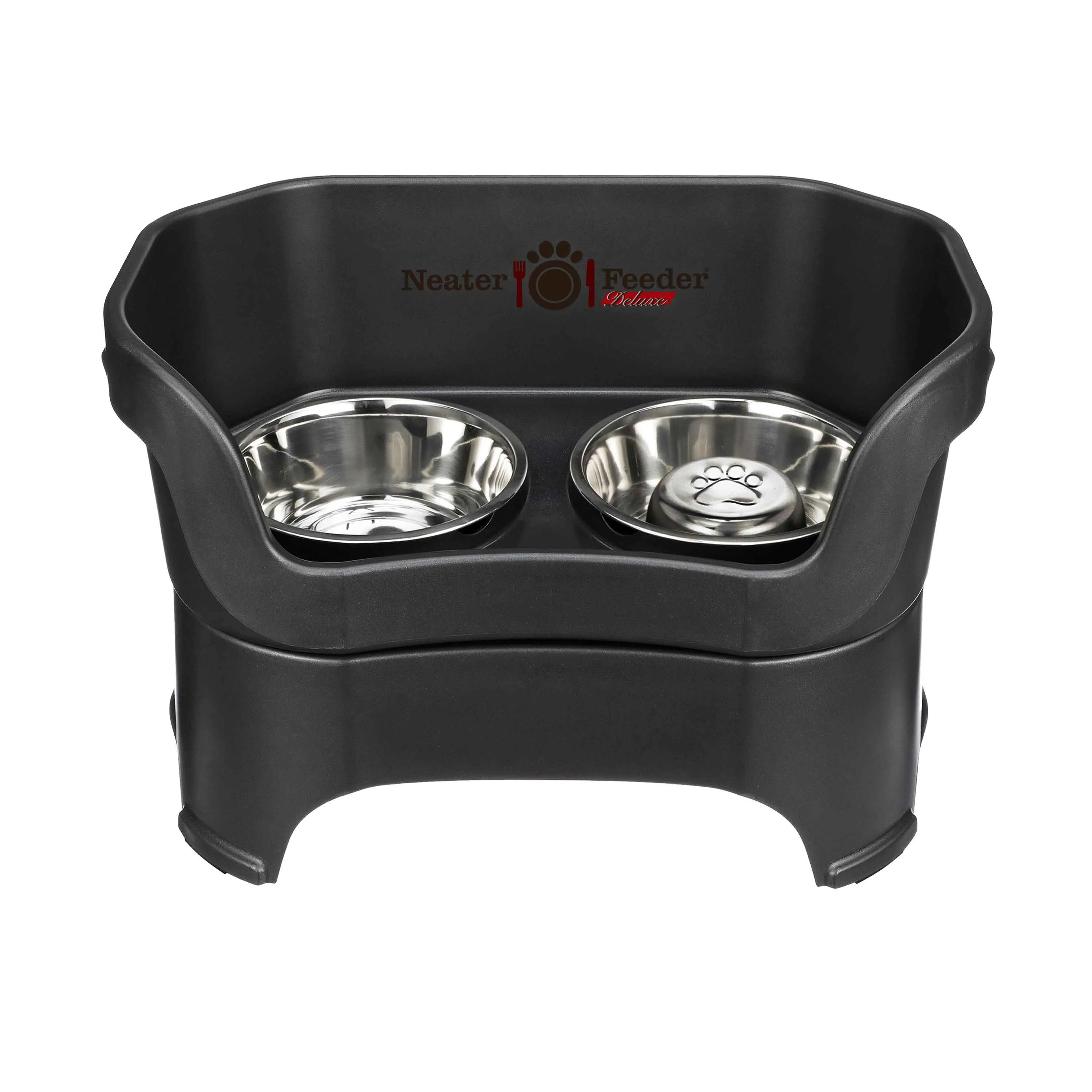 DELUXE Neater Feeder with Stainless Steel Slow Feed Bowl