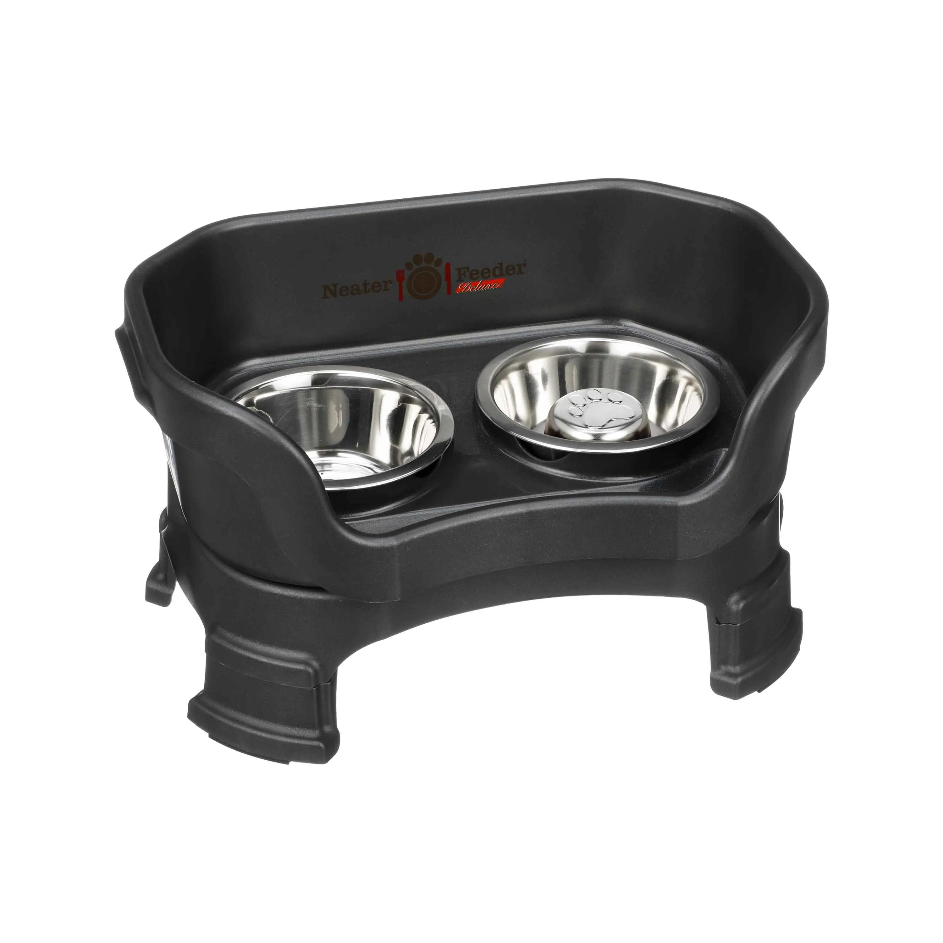 DELUXE Neater Feeder with Stainless Steel Slow Feed Bowl