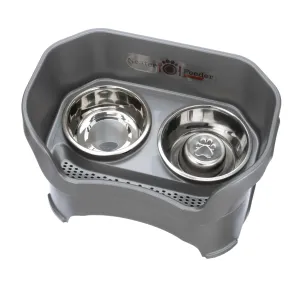 DELUXE Neater Feeder with Stainless Steel Slow Feed Bowl