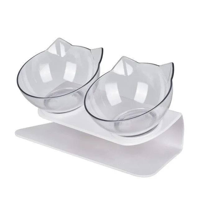 Elevate Mealtime with Our Creative Dual Raised Cat Food Bowls Set!