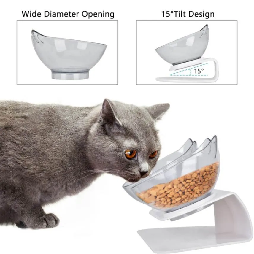 Elevate Mealtime with Our Creative Dual Raised Cat Food Bowls Set!