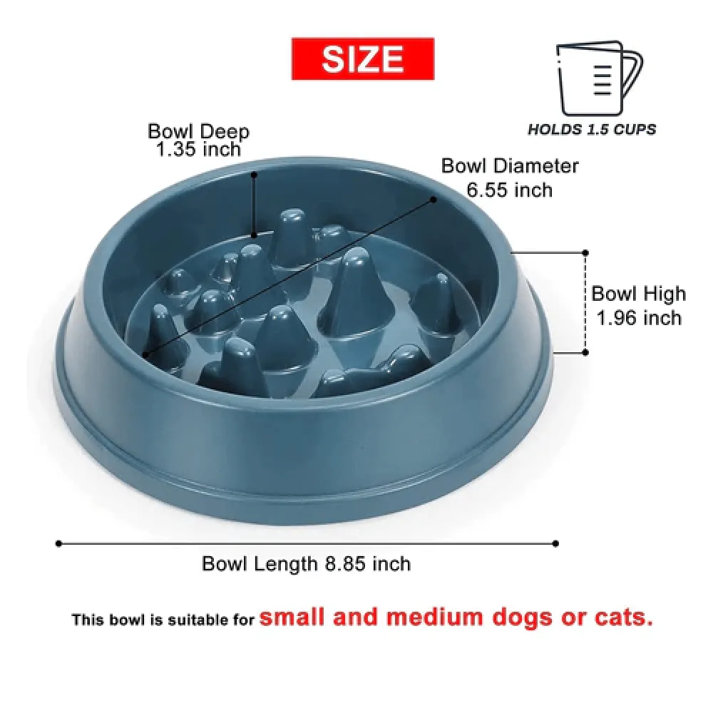 Emily Pets Eco Friendly Durable Non Toxic Preventing Choking Feeder for Dogs (Blue)