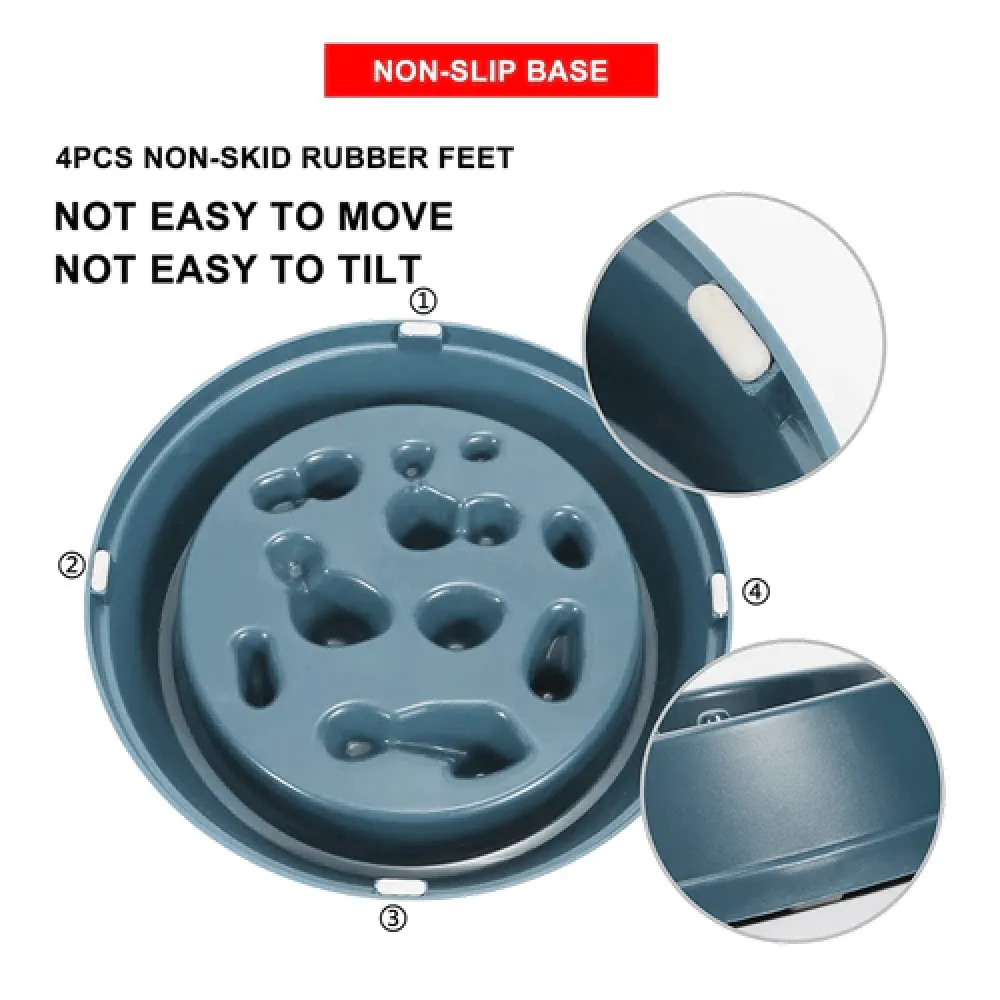 Emily Pets Eco Friendly Durable Non Toxic Preventing Choking Feeder for Dogs (Blue)
