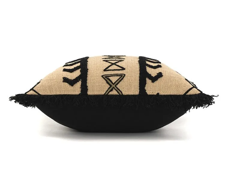Ethnic Square Modern Throw Pillows for Couch, Contemporary Modern Sofa Pillows, Decorative Throw Pillows for Bedroom, Large Throw Pillow for Interior Design