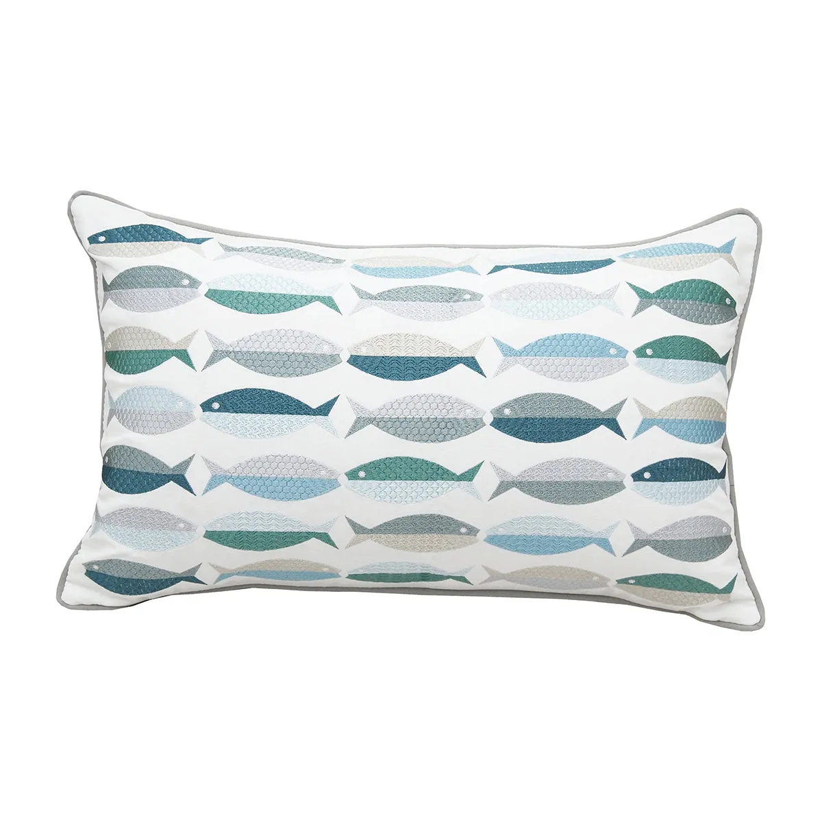Fish Pattern Lumber Indoor Outdoor Pillow