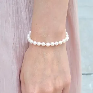 Fresh Water Pearl Bracelet With Nautical Clasp