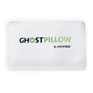 GhostBed Memory Foam Pillow - Cooling & Contouring Gel Memory Foam with Ergonomic Design & Patented Cooling Layer, 1 Pack