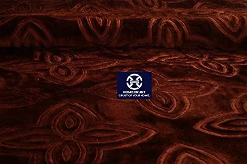 HOMECRUST JMH Blankets Solid Colour Ultra Soft Floral Single Bed Mink Winter Blanket 152x220 cms Polyester (Coffee)