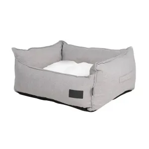 La Doggie Vita Luxe Trim Linen High Side Bed Stone