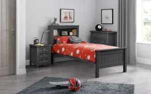 Maine Bookcase Bed Frame 90Cm - Anthracite