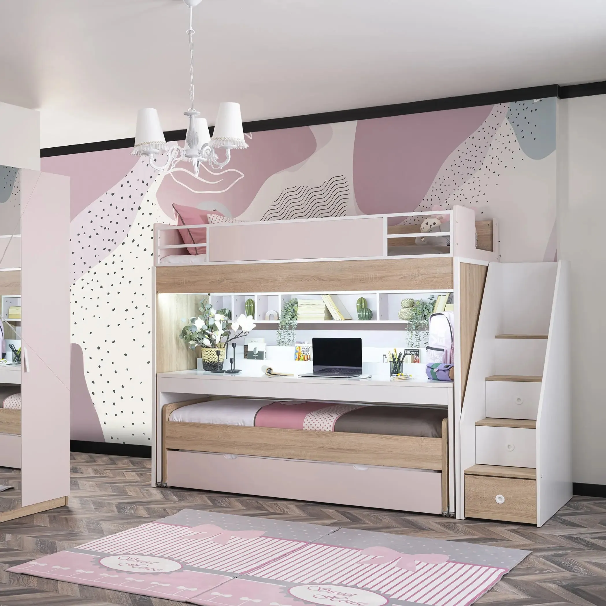 New City Loft Bed for Girls (Without Desk)