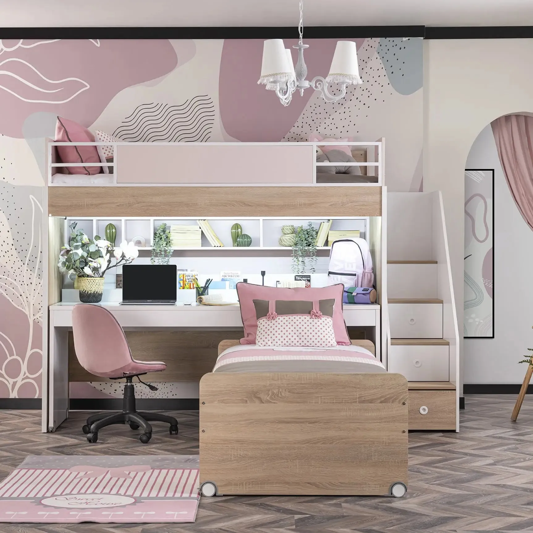 New City Loft Bed for Girls (Without Desk)