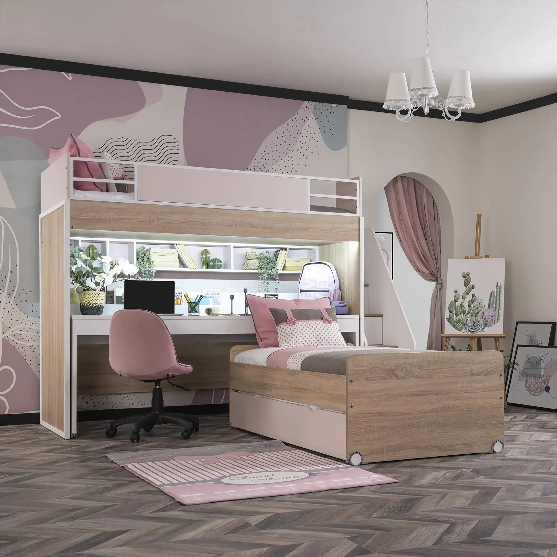 New City Loft Bed for Girls (Without Desk)