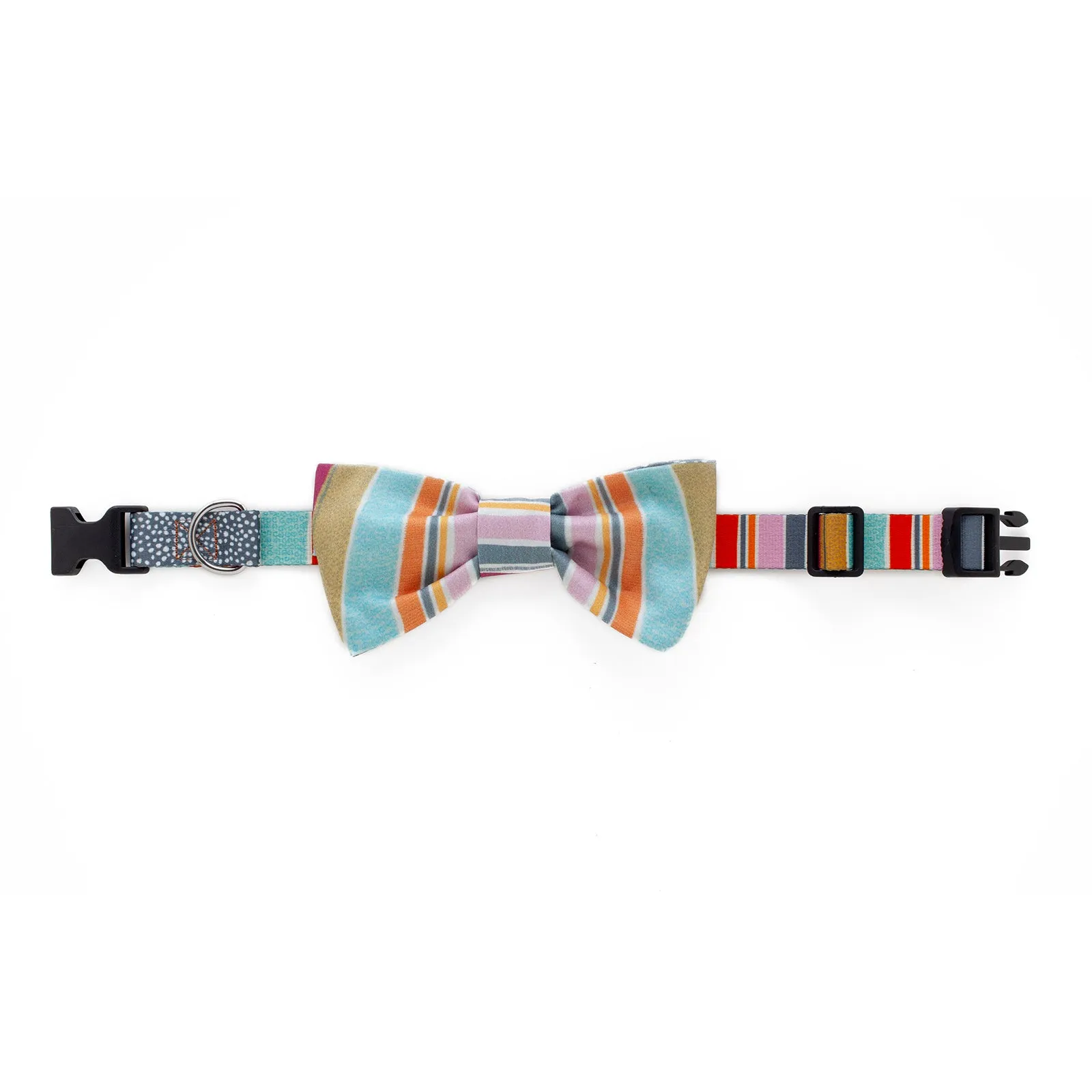 Organic Cotton Bow Tie with Multi-Stripe Print