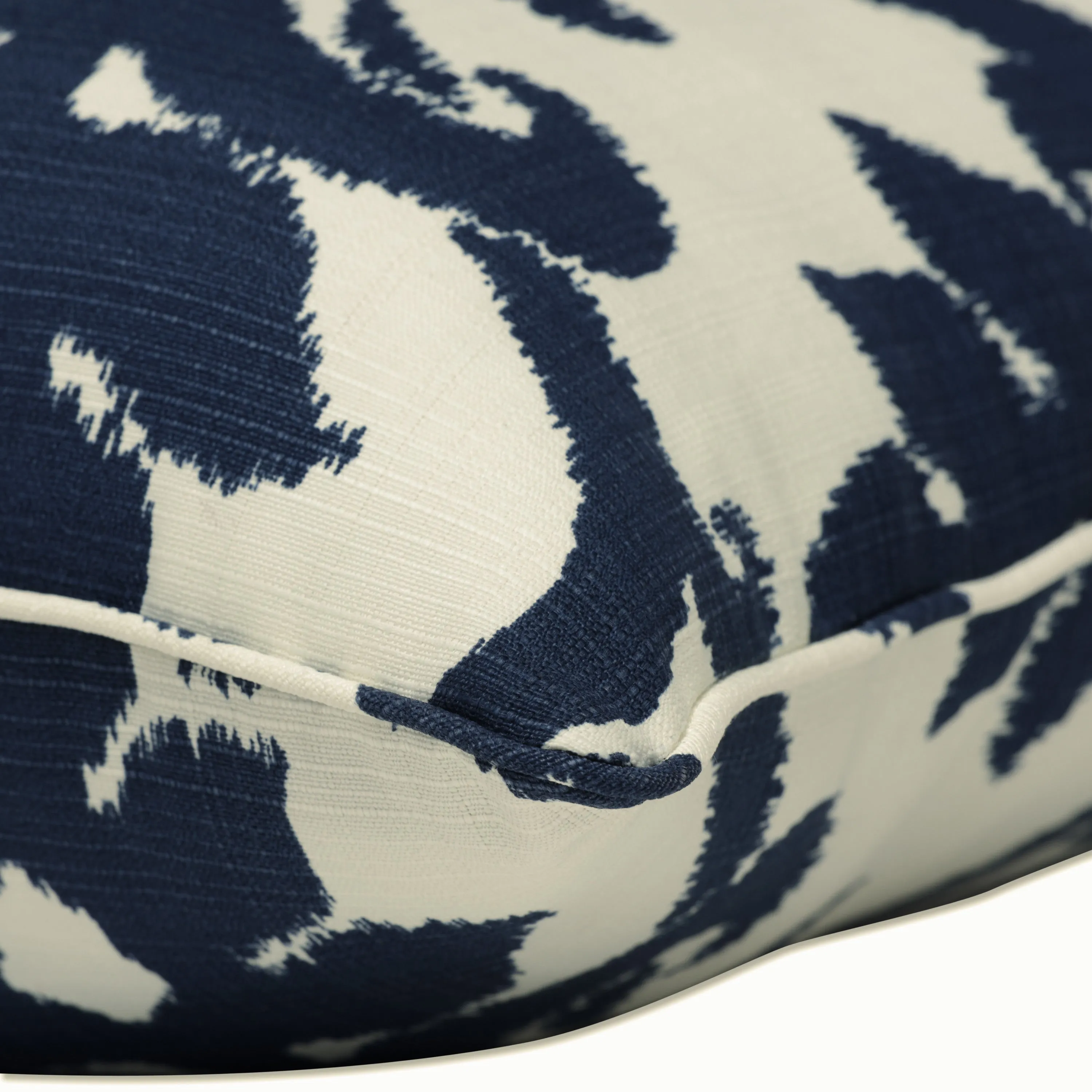 Outdoor/Indoor Basalto Navy Over-sized Rectangular Throw Pillow (Set of 2)