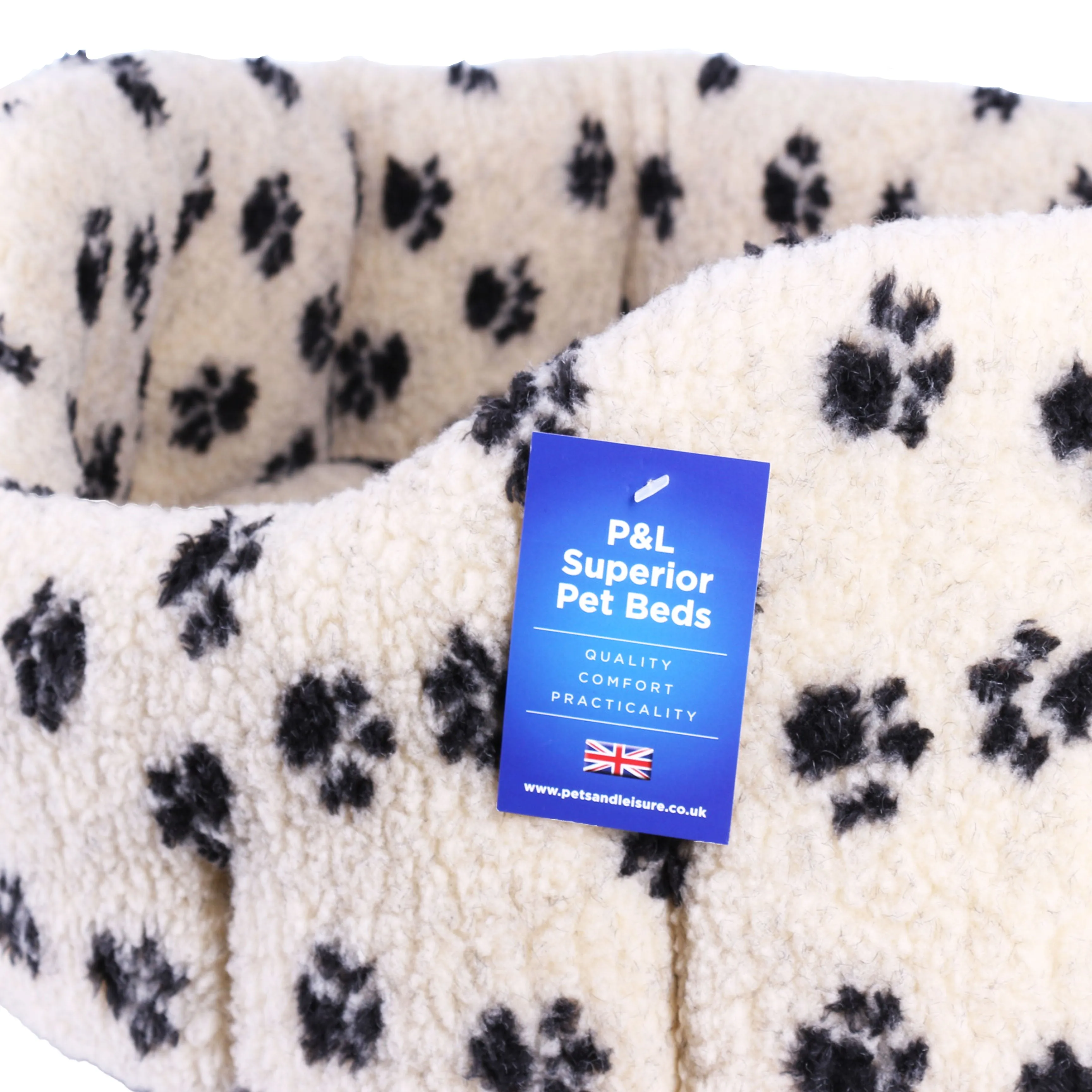Pets & Leisure Paw Print Fleece Material Softee Beds