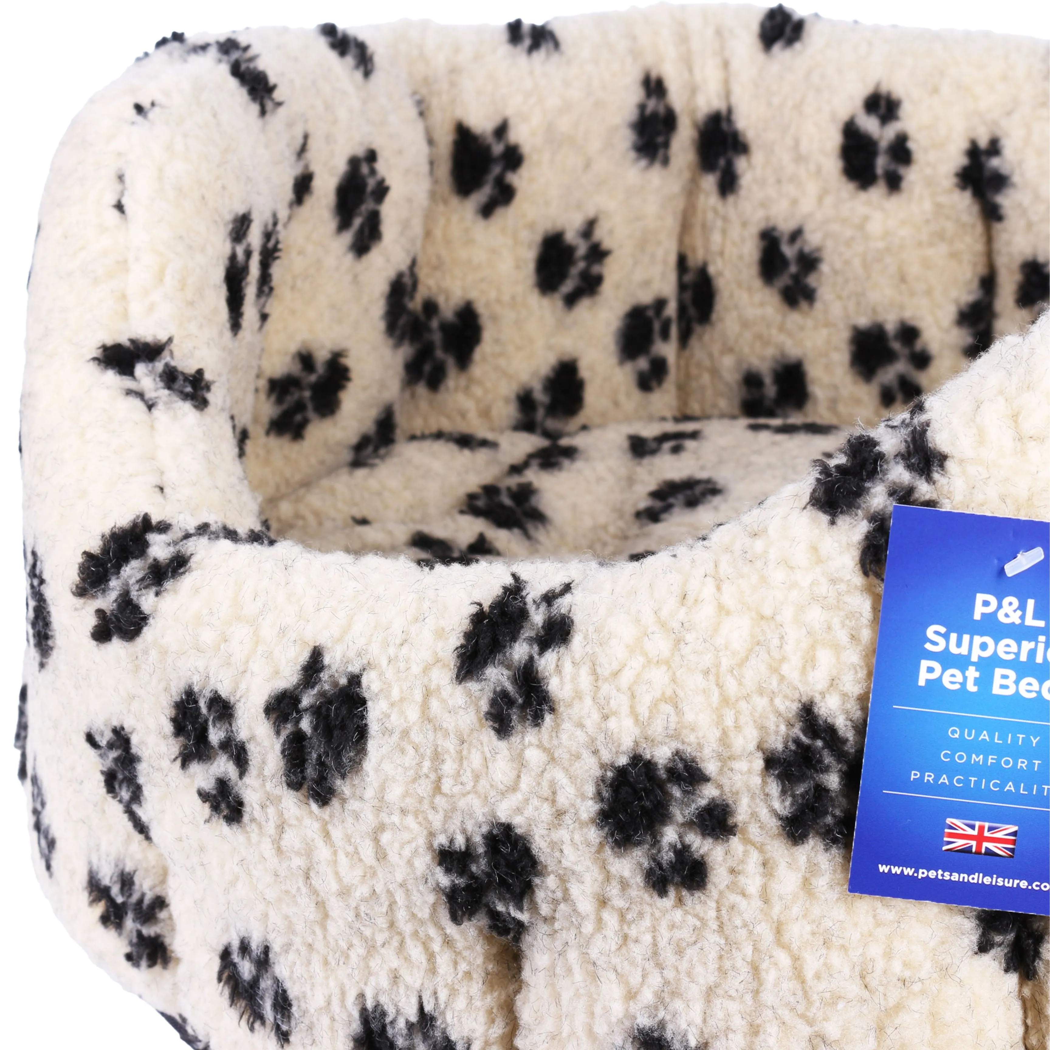 Pets & Leisure Paw Print Fleece Material Softee Beds