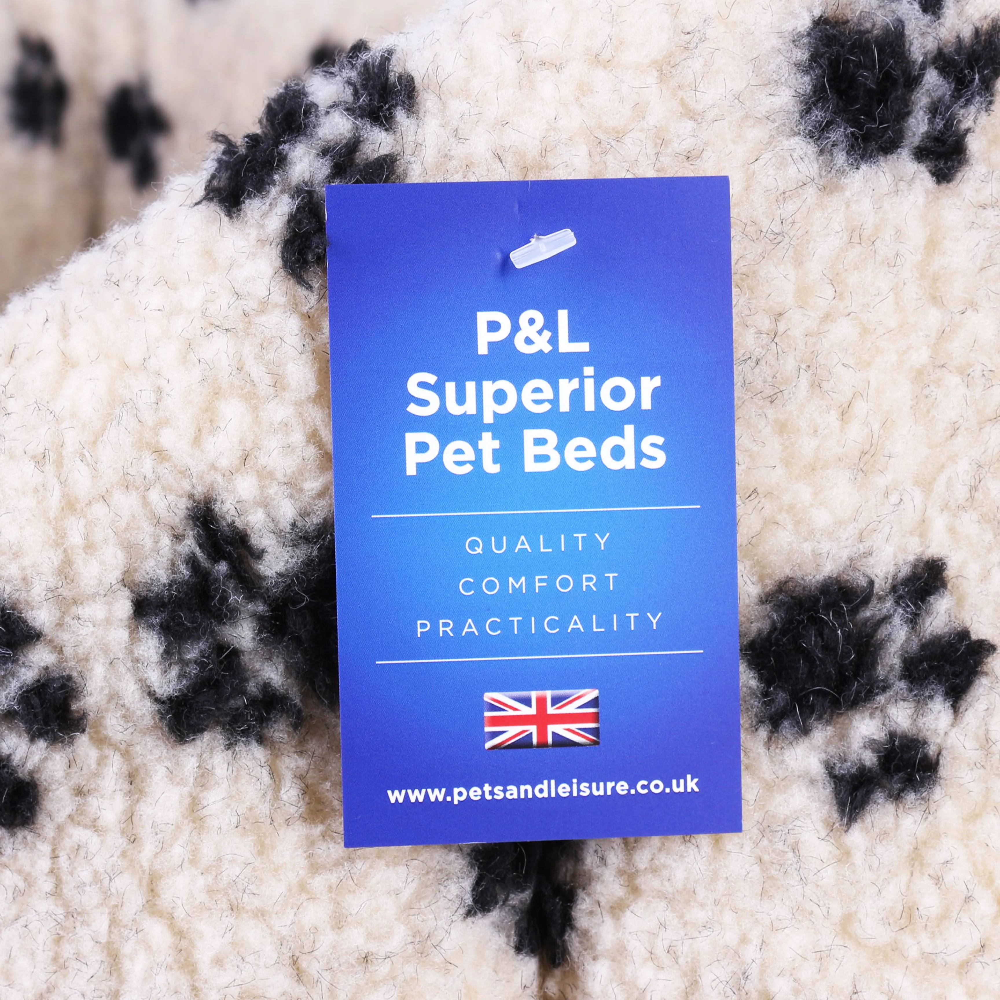 Pets & Leisure Paw Print Fleece Material Softee Beds