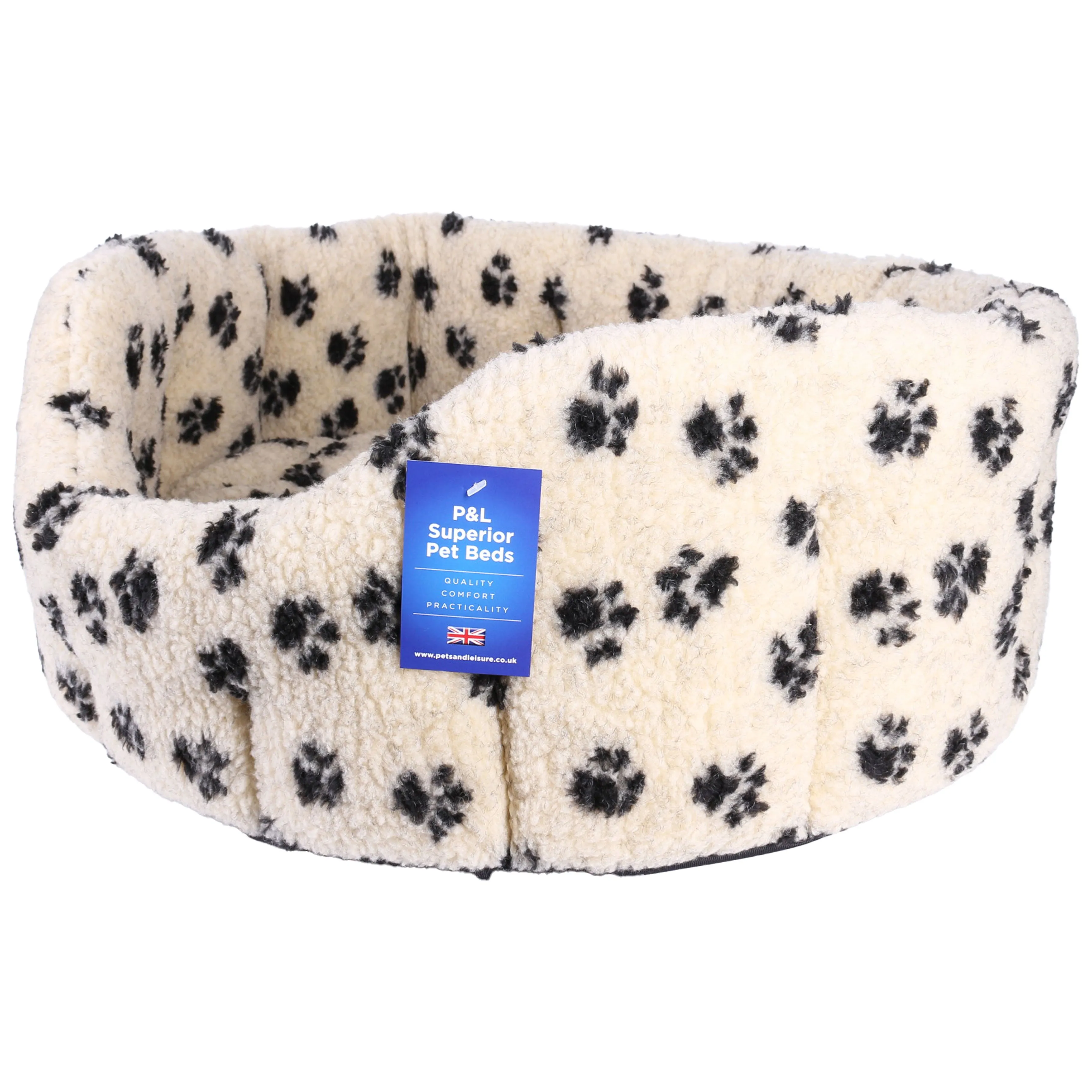 Pets & Leisure Paw Print Fleece Material Softee Beds