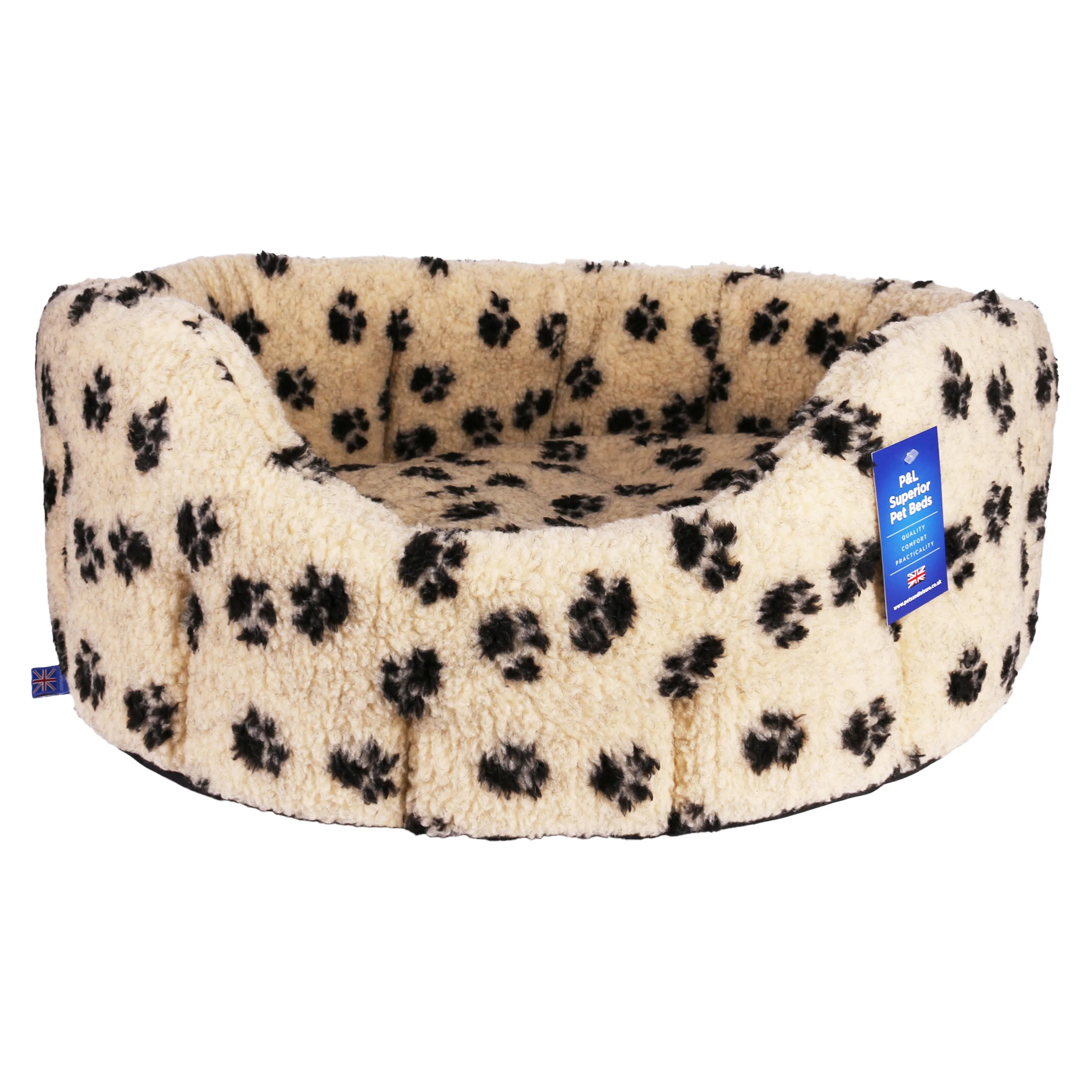 Pets & Leisure Paw Print Fleece Material Softee Beds