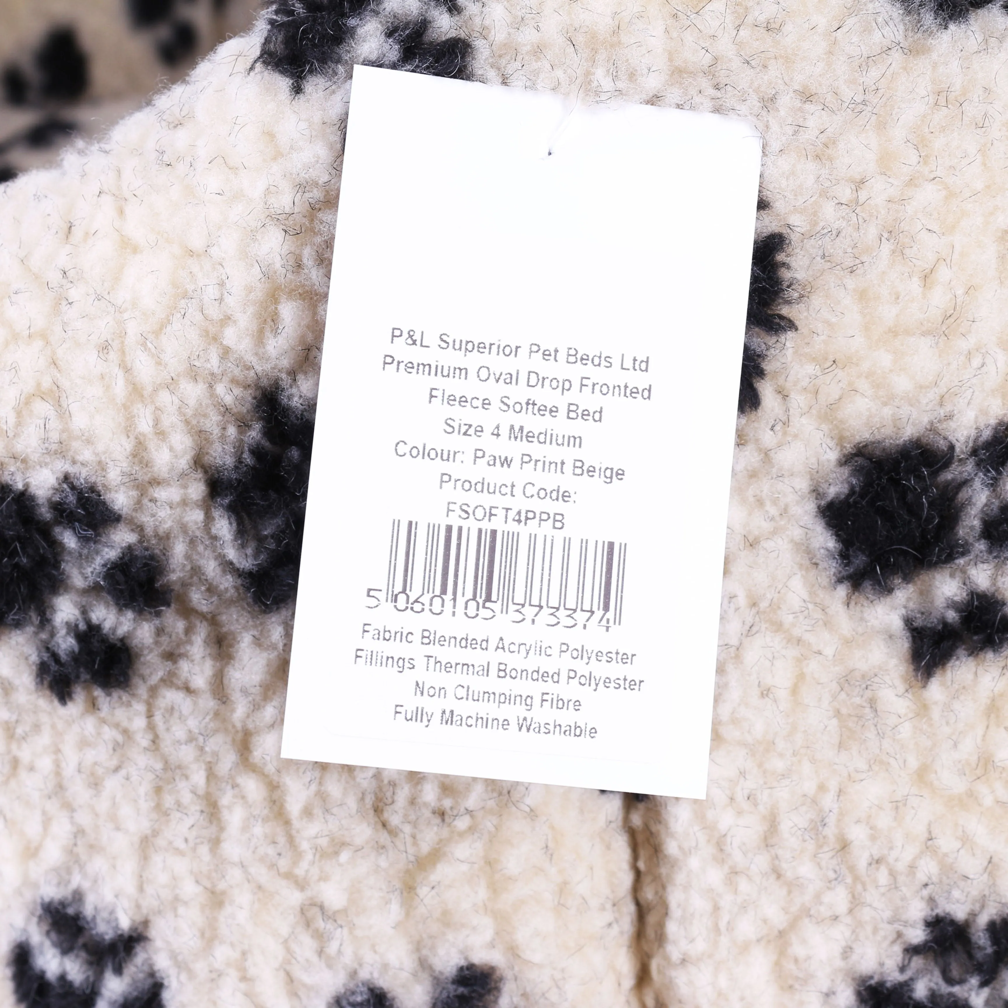 Pets & Leisure Paw Print Fleece Material Softee Beds