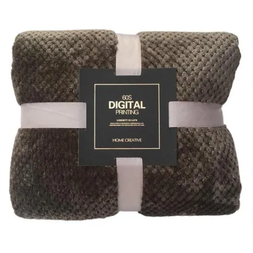 Pineapple Grid Winter Flannel Blanket