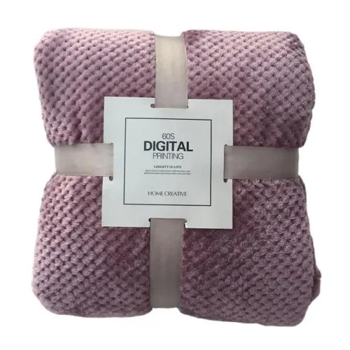 Pineapple Grid Winter Flannel Blanket