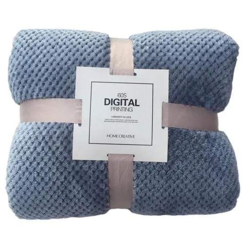 Pineapple Grid Winter Flannel Blanket