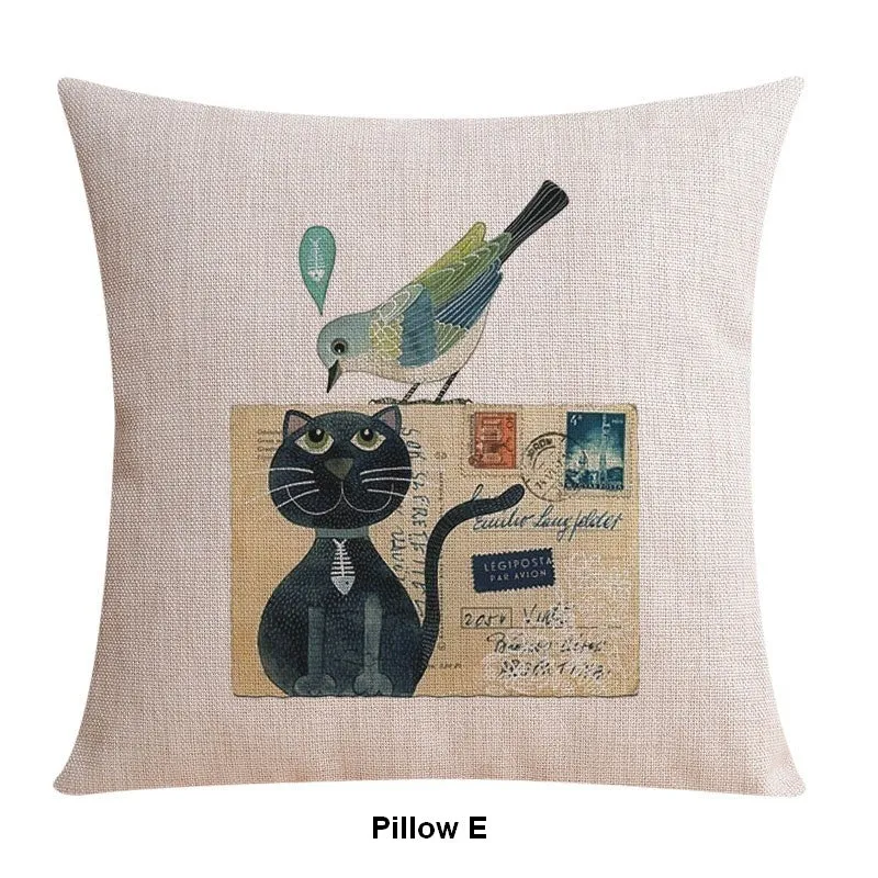 Singing Birds Decorative Throw Pillows, Love Birds Throw Pillows for Couch, Modern Sofa Decorative Pillows for Children's Room, Decorative Pillow Covers